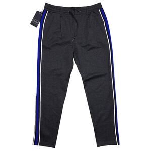 NWT Jack & Jones Vega Trash Pants 31X34 Grey w/ Blue Stripe